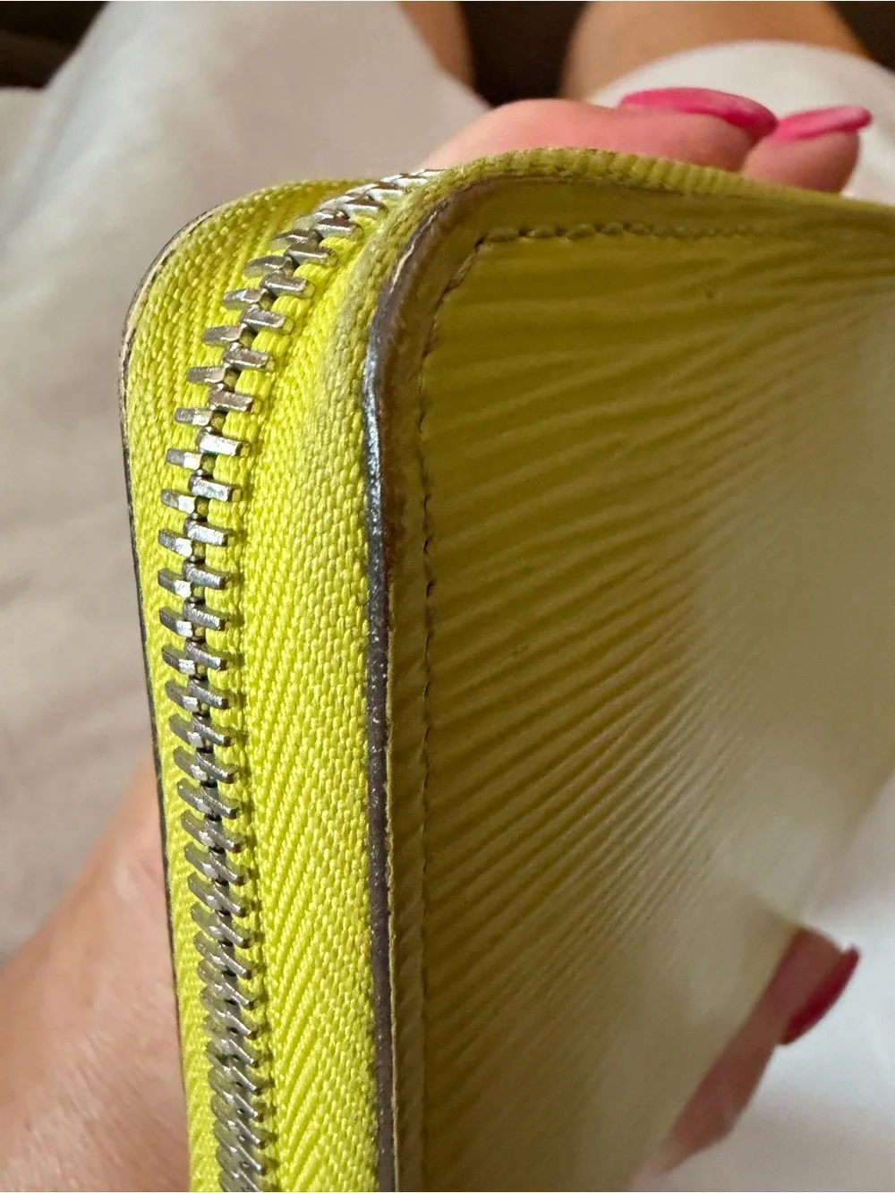 Louis Vuitton Yellow Epi Zip-Around Wallet
